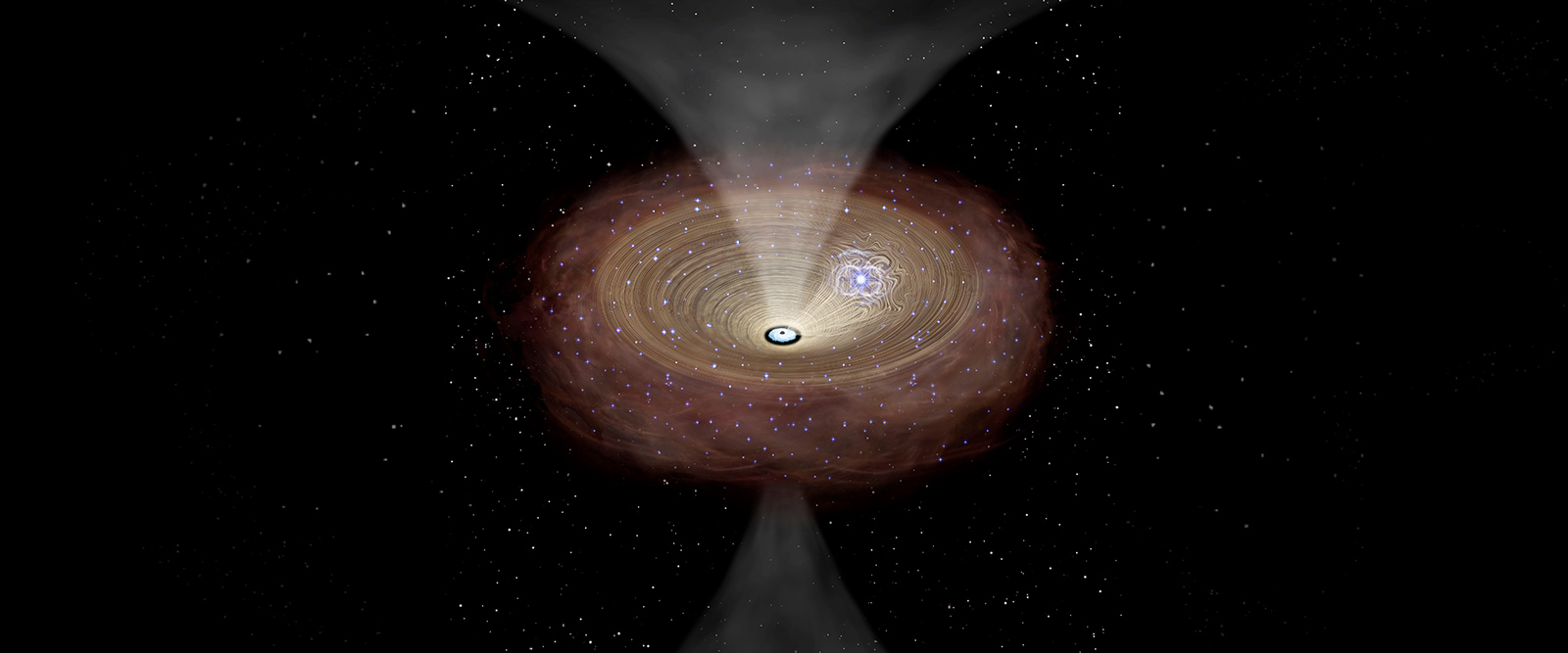 Monstruosos agujeros negros de alimentan de densos discos de gas 