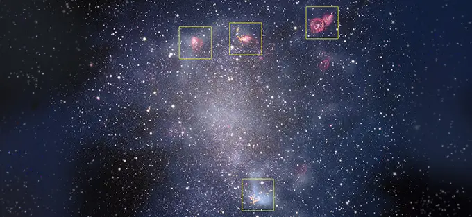 ALMA觀察籬笆那頭的銀河系近鄰小不點