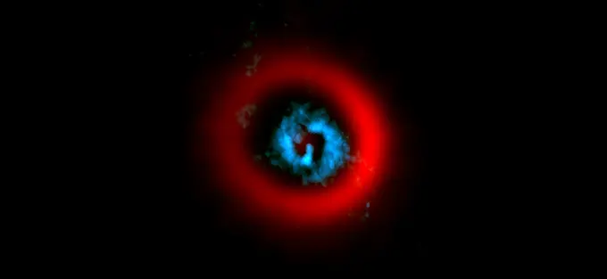 「空隙裡的螺旋」暗示新生恆星附近 有一個或二個行星