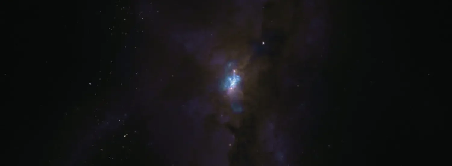 Observan gas volando entre enormes agujeros negros tras colisión de galaxias