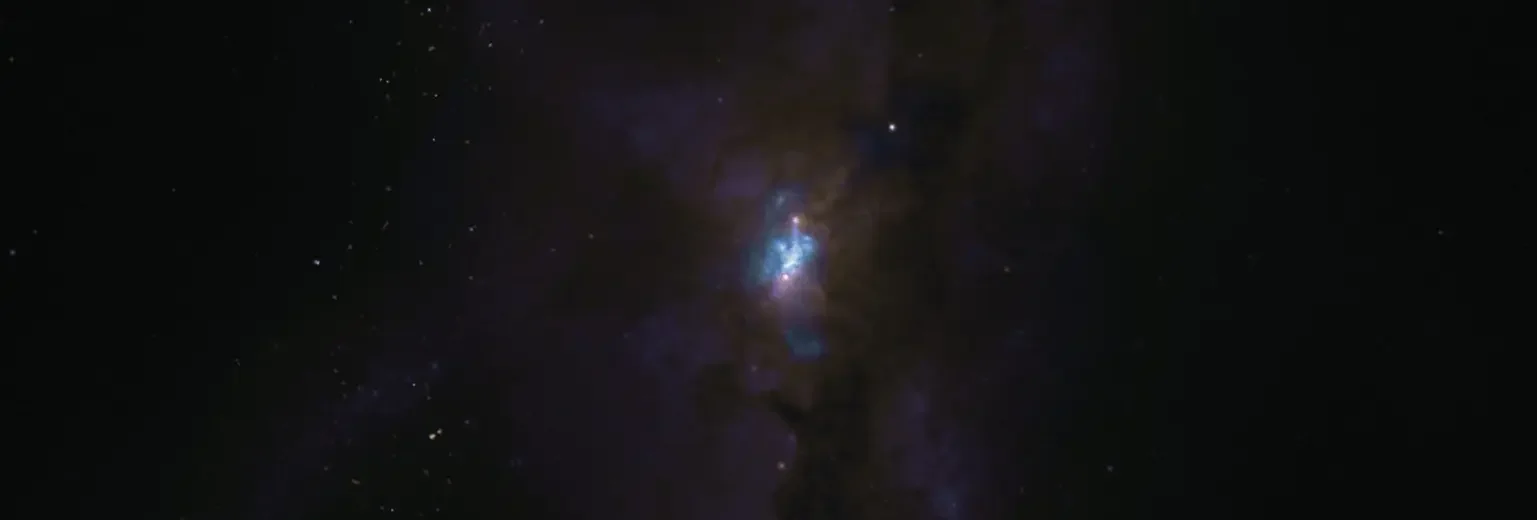 Gas whirls in between monster black holes in galaxy crash
