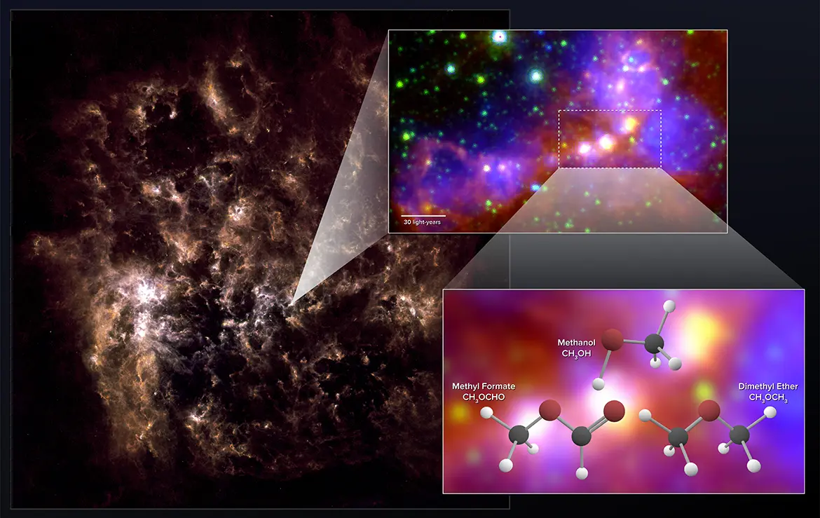 在「原始」星系中發現生命的基本素材