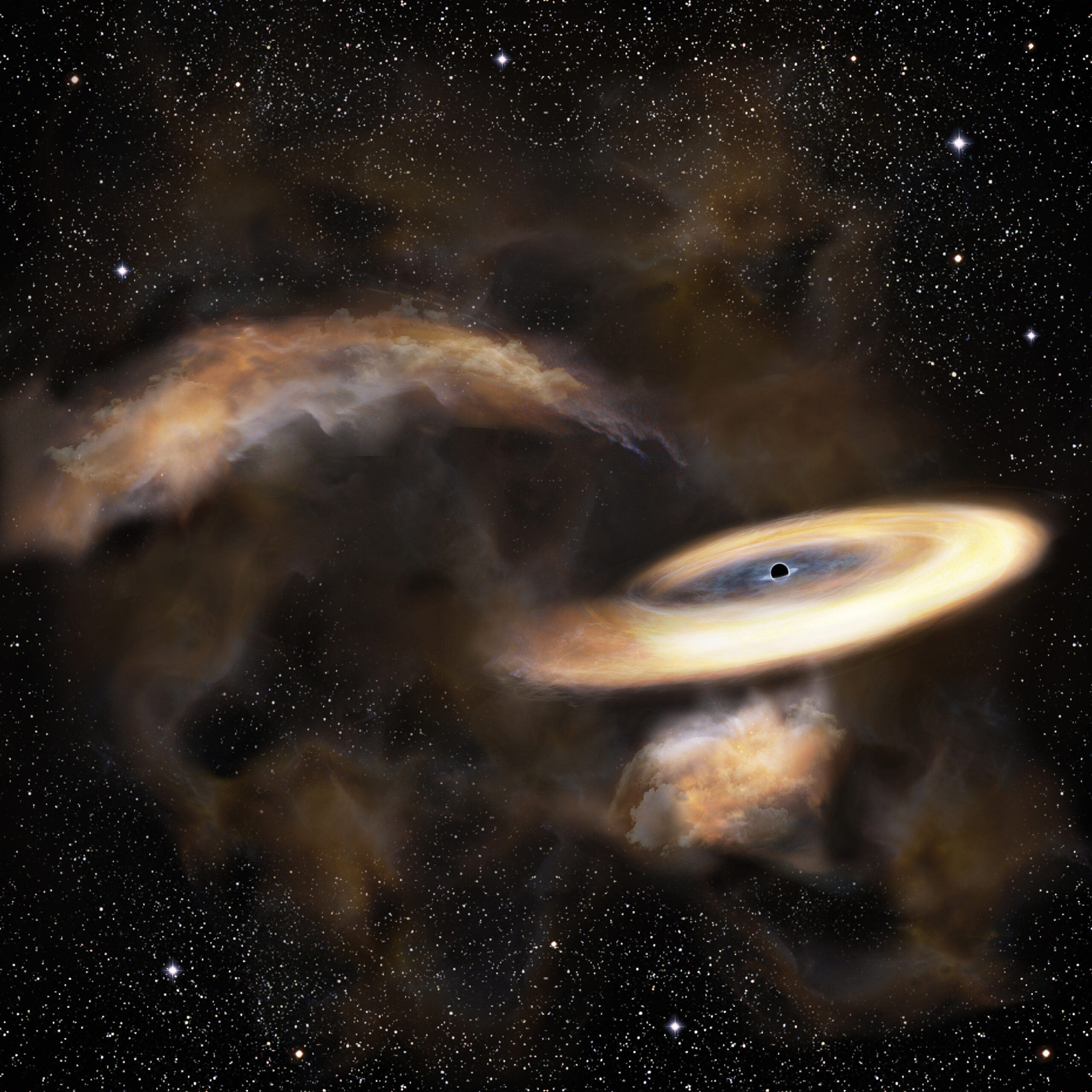 ALMA revela agujero negro oculto