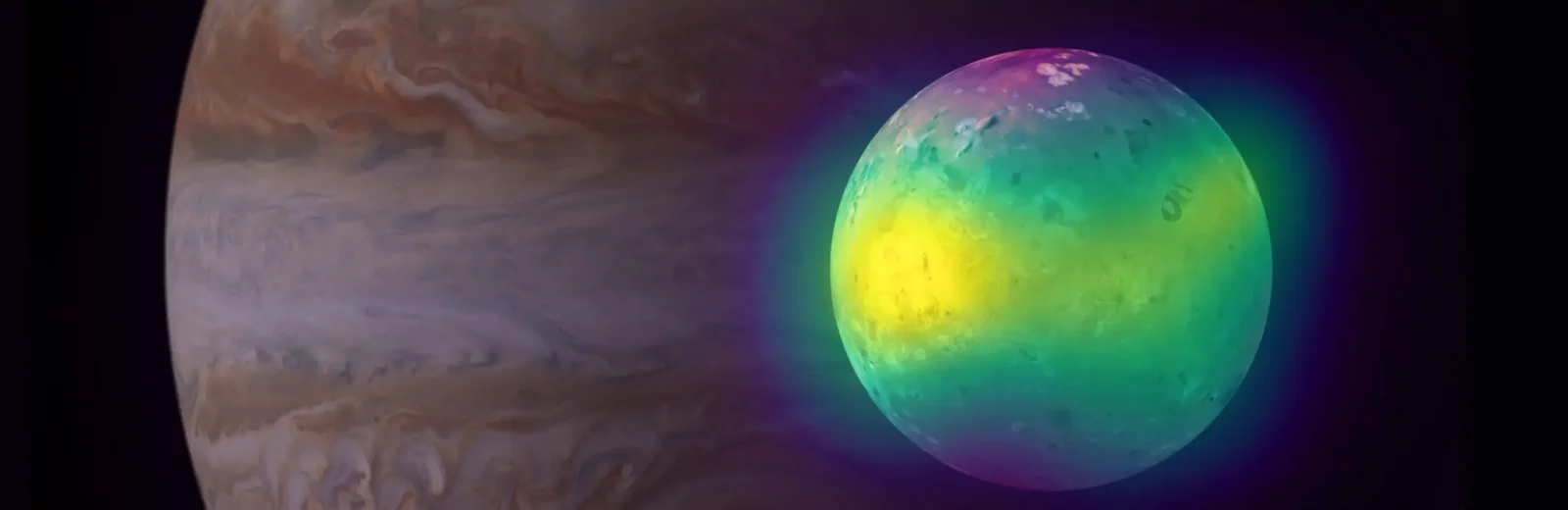 Volcanoes produce almost half of the atmosphere of Jupiter’s moon Io
