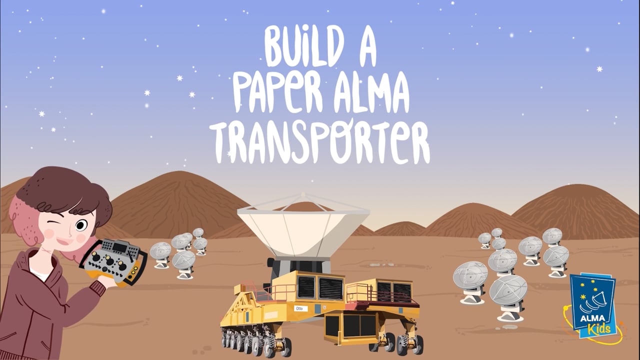 Build a paper model of an ALMA antenna transporter