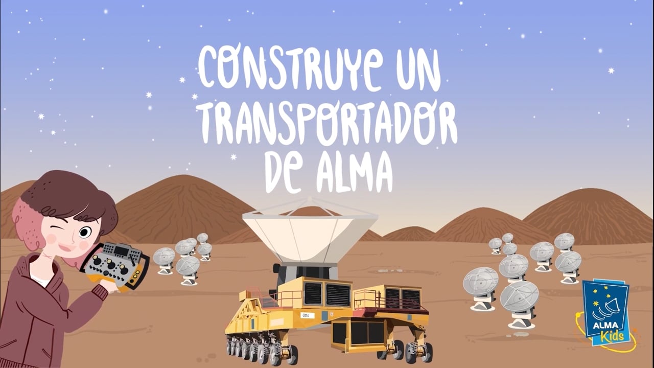 Construye un modelo de papel de un transportador de antenas de ALMA