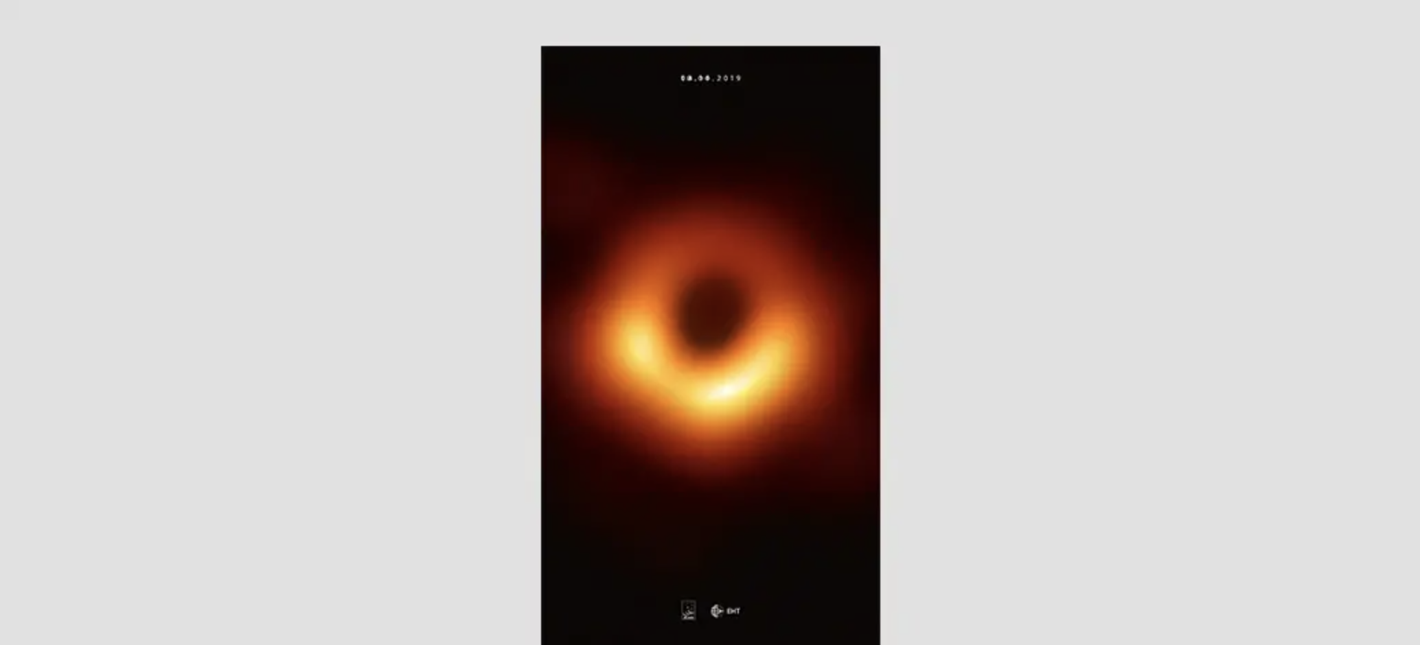 Fondo de Pantalla del EHT Black Hole (para teléfonos)